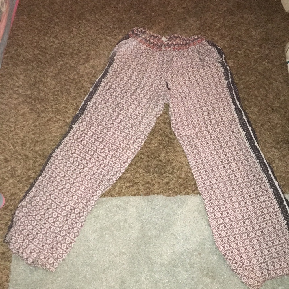 Wide legs print pants